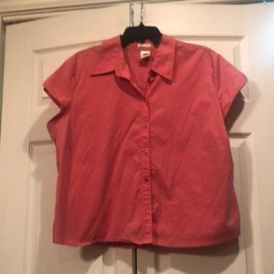 Old Navy -XXL Stretch Button Down Shirt with Cap Sleeves